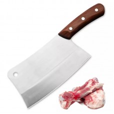 7-inch Blade Japanese  Stainless Steel Bone Chopper Butcher Knife Heavy-Duty Meat Cleaver  knife with Wooden Handle